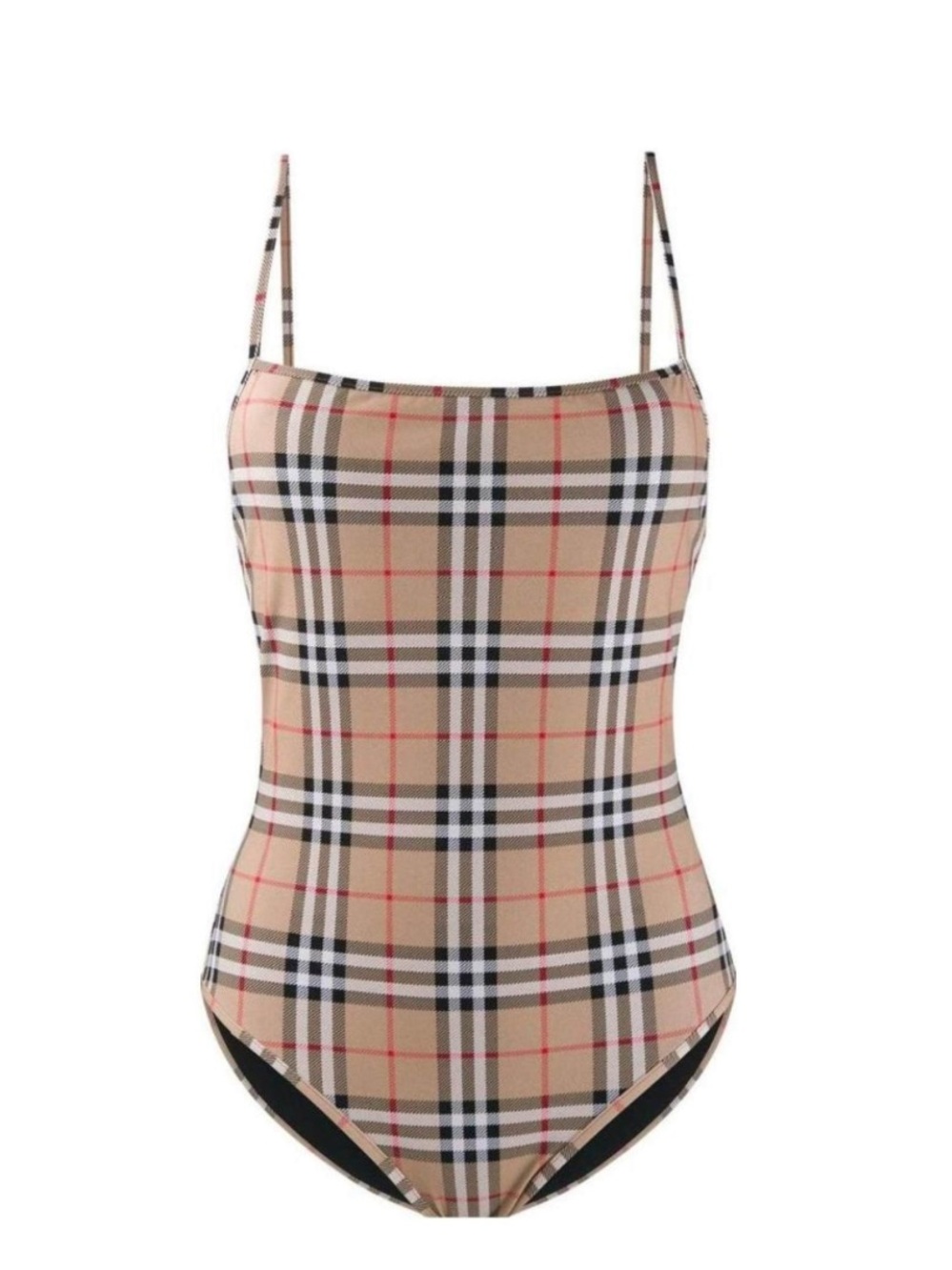 Burberry Beige vintage Check One-Piece Swimsuit